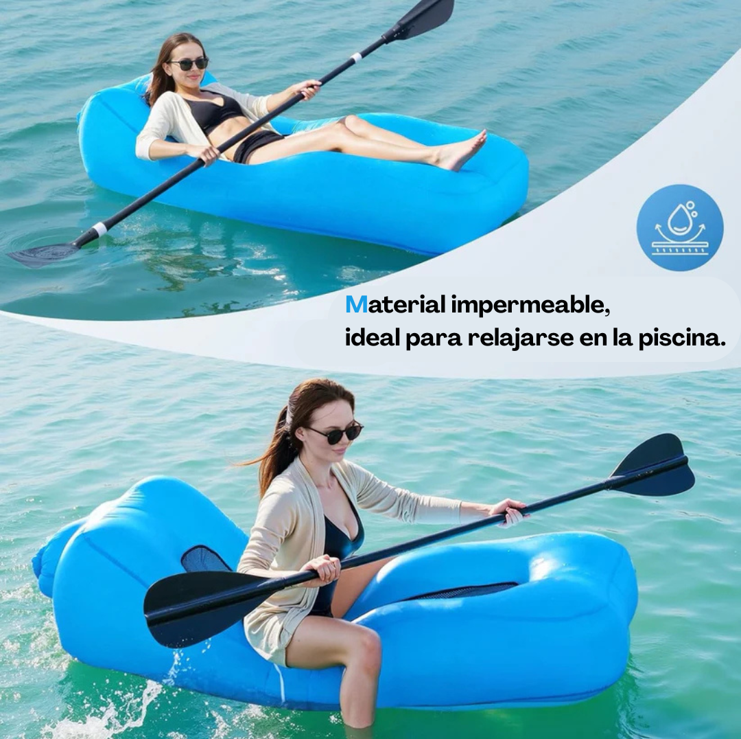 AeroLounge Go – Tumbona inflable compacta sin bomba