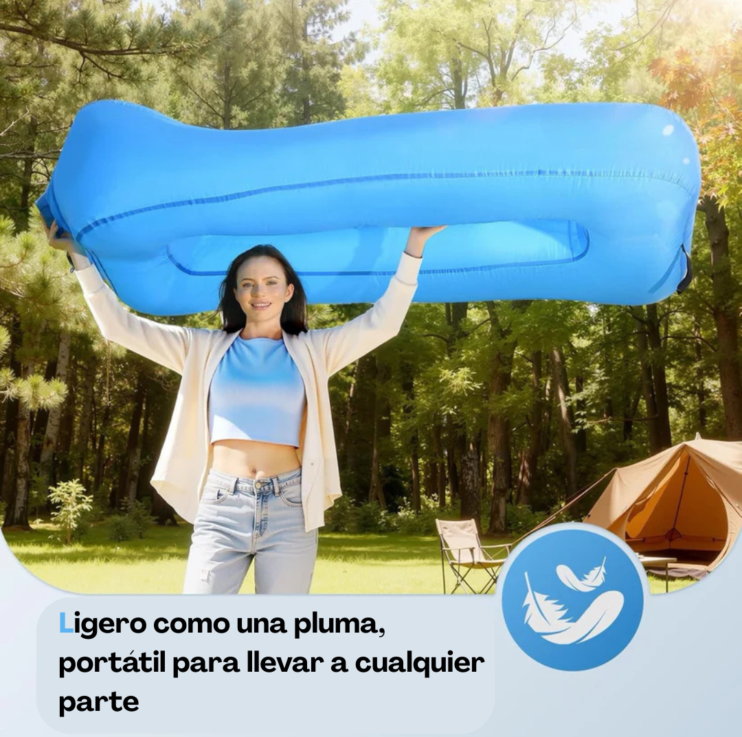 AeroLounge Go – Tumbona inflable compacta sin bomba