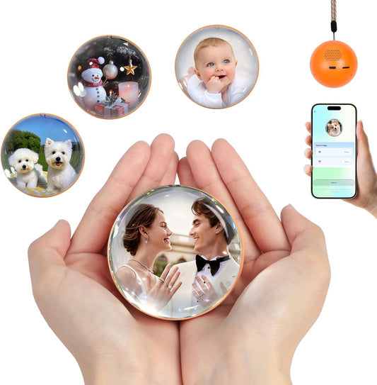 Bola de cristal WiFi LumiOrb: esfera de memoria para vídeos y fotos en 3D