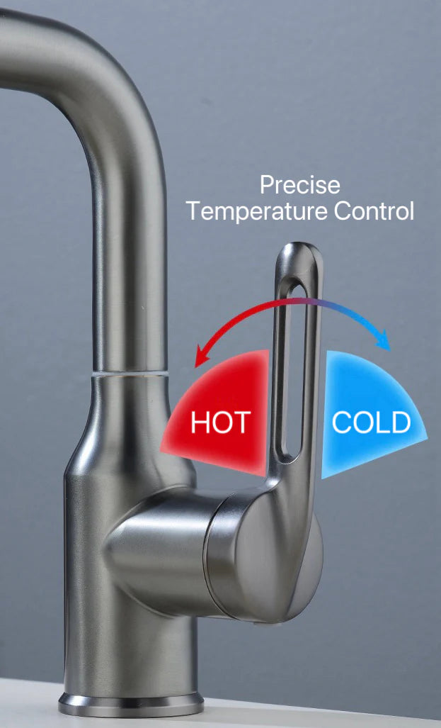 Grifo de baño de acero inoxidable AeroSpa de 4 modos