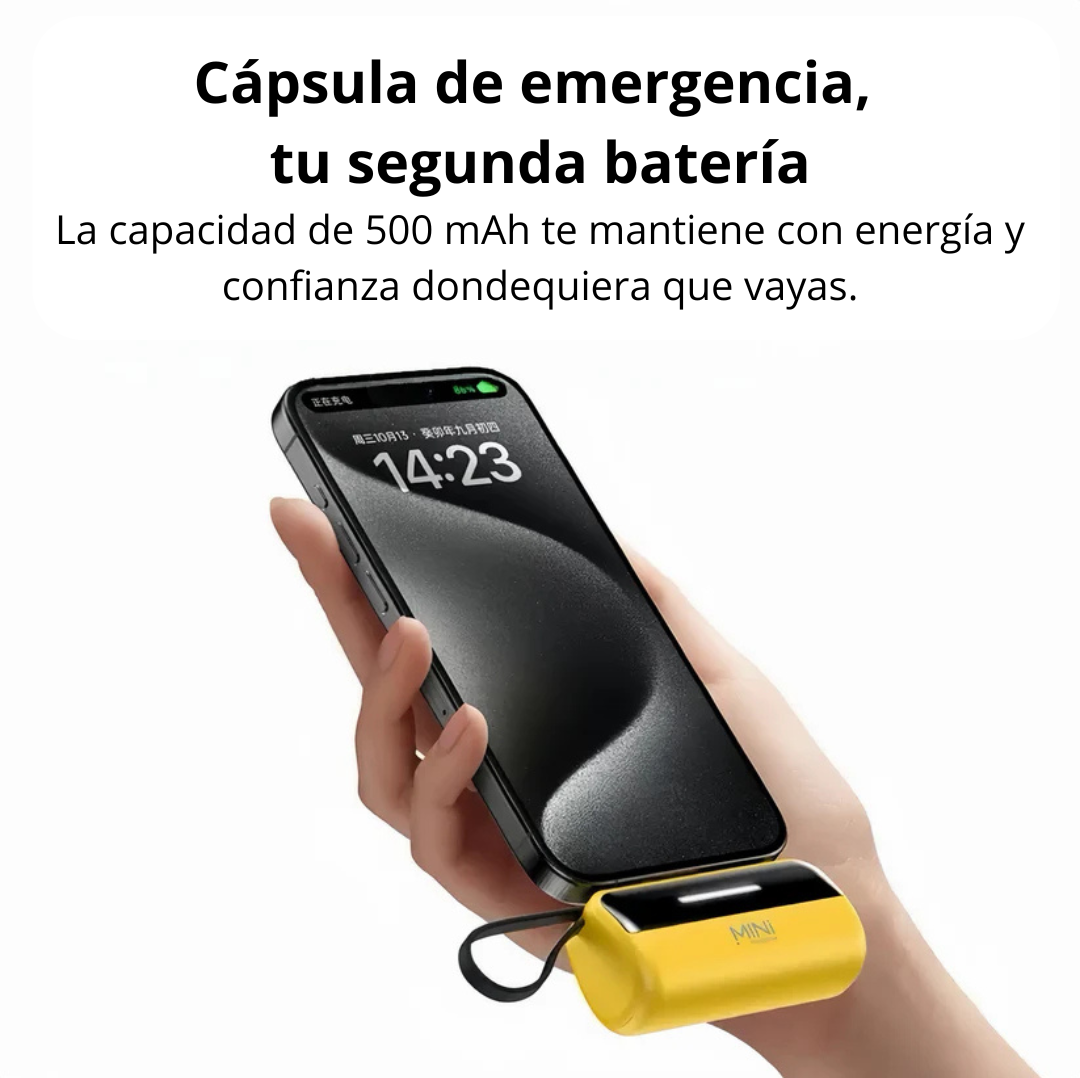 Power Capsule 5000: Banco de energía de emergencia ultra compacto todo en uno (Lightning/Tipo C)