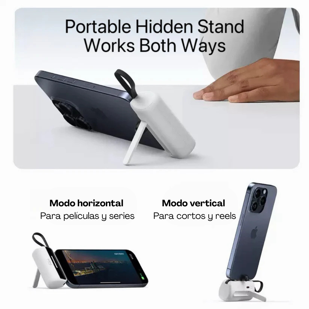 Power Capsule 5000: Banco de energía de emergencia ultra compacto todo en uno (Lightning/Tipo C)